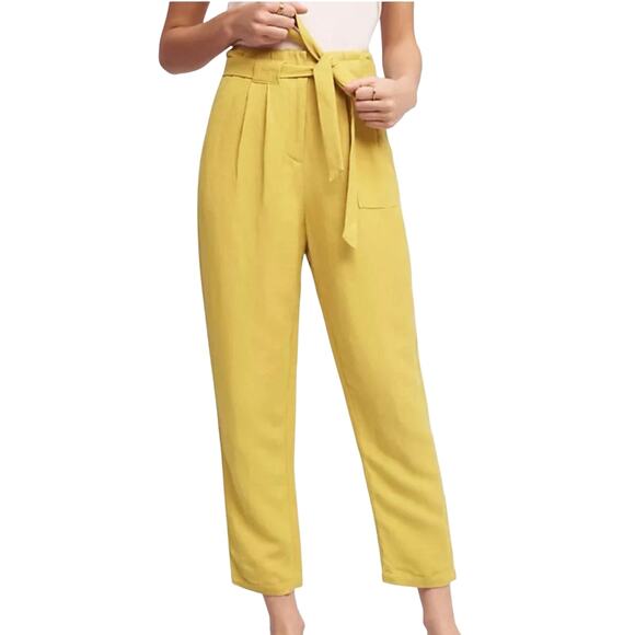 Anthropologie Pants - Anthropologie Mo:Vint New York Linen Blend Ankle Cropped Casual Pants Size Small